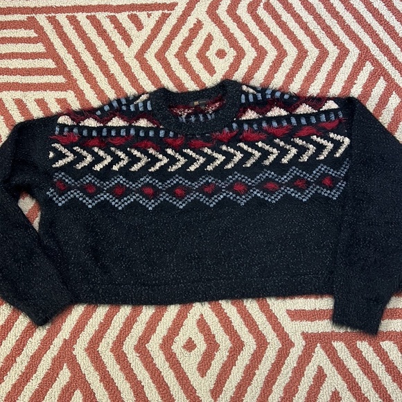 NWT FRYE XL boho funky cropped knit sweater with gorgeous accents! - Picture 9 of 13